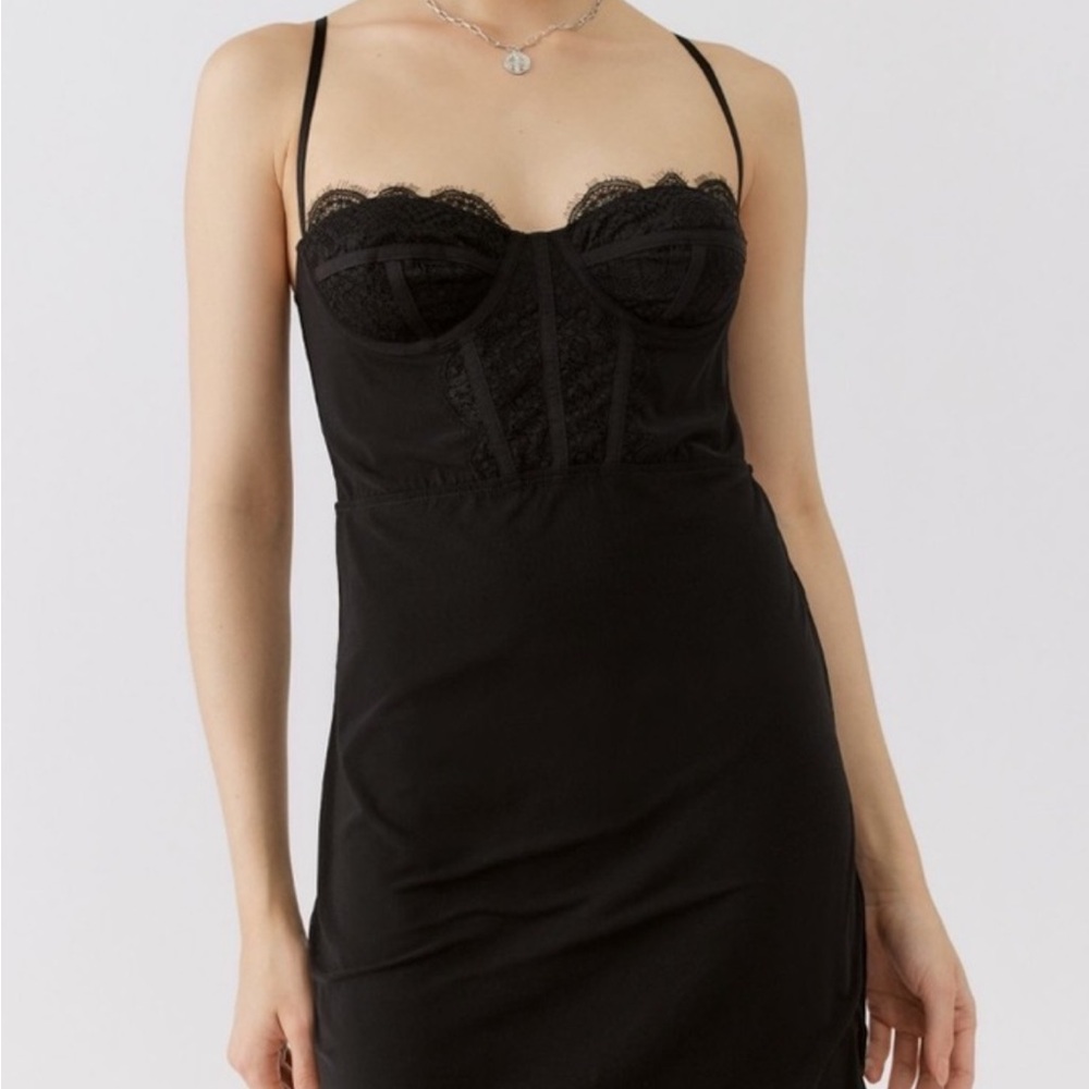 Urban Outfitters Black Bustier Dress